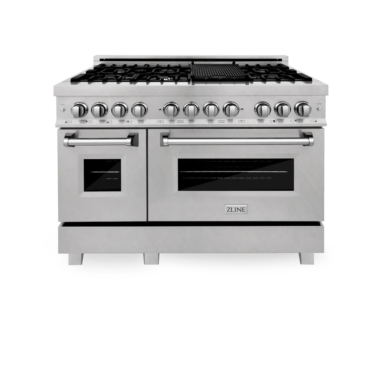 ZLINE 48" 6.0 cu. ft. Electric Oven and Gas Cooktop Dual Fuel Range with Griddle