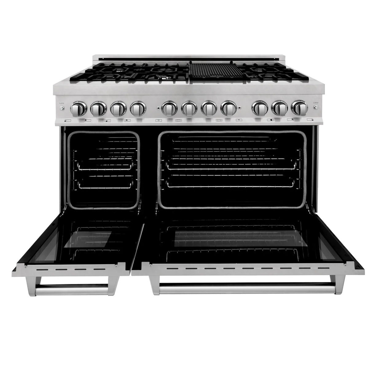 ZLINE 48" 6.0 cu. ft. Electric Oven and Gas Cooktop Dual Fuel Range with Griddle