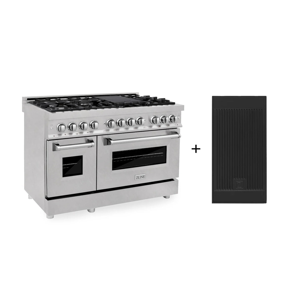 ZLINE 48" 6.0 cu. ft. Electric Oven and Gas Cooktop Dual Fuel Range with Griddle