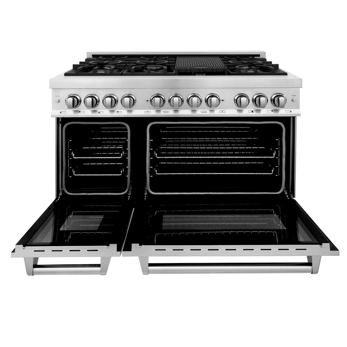 ZLINE 48" 6.0 cu. ft. Electric Oven and Gas Cooktop Dual Fuel Range with Griddle