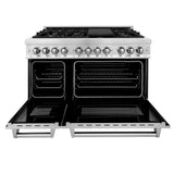 ZLINE 48" 6.0 cu. ft. Electric Oven and Gas Cooktop Dual Fuel Range with Griddle