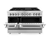 ZLINE 48" 6.0 cu. ft. Electric Oven and Gas Cooktop Dual Fuel Range with Griddle