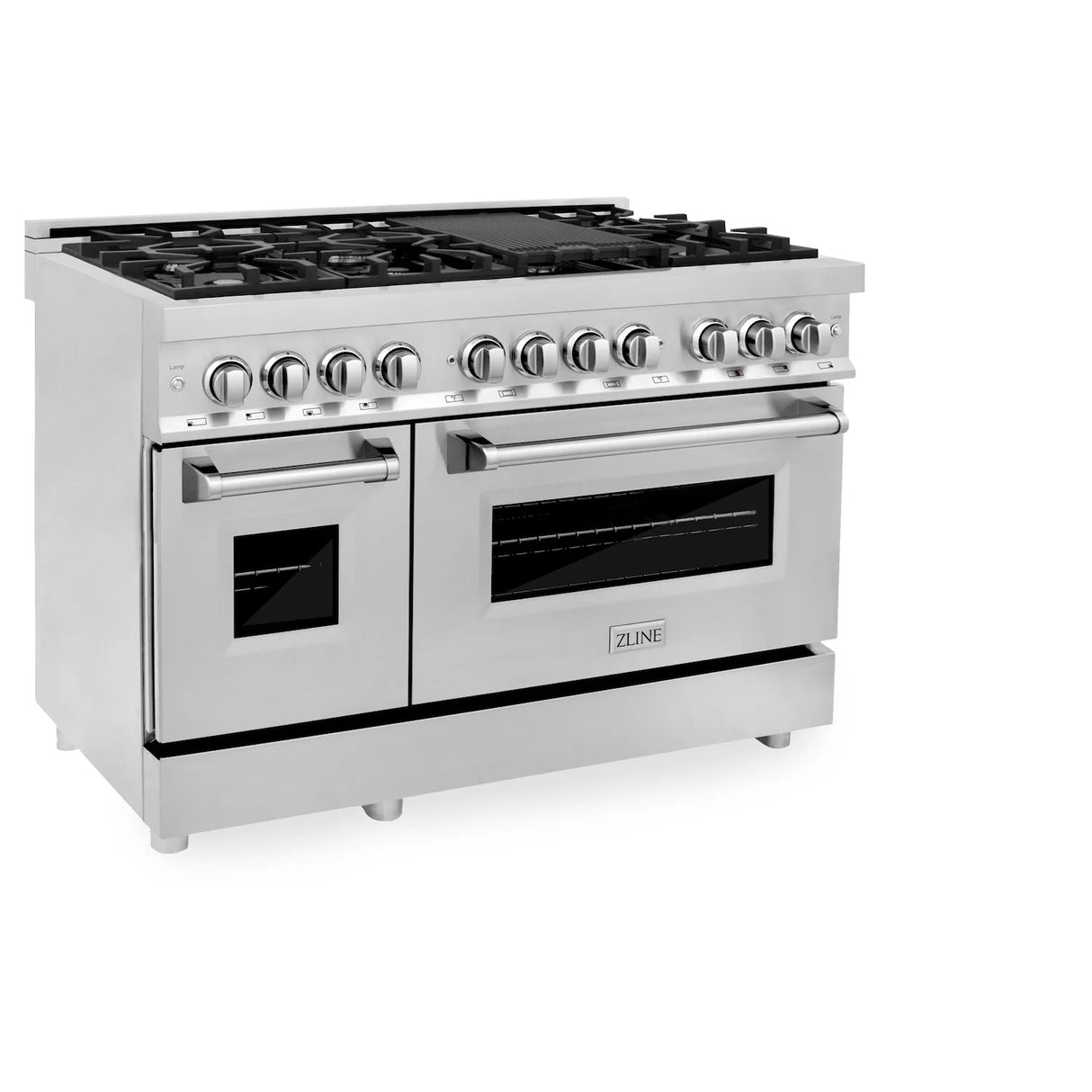 ZLINE 48" 6.0 cu. ft. Electric Oven and Gas Cooktop Dual Fuel Range with Griddle