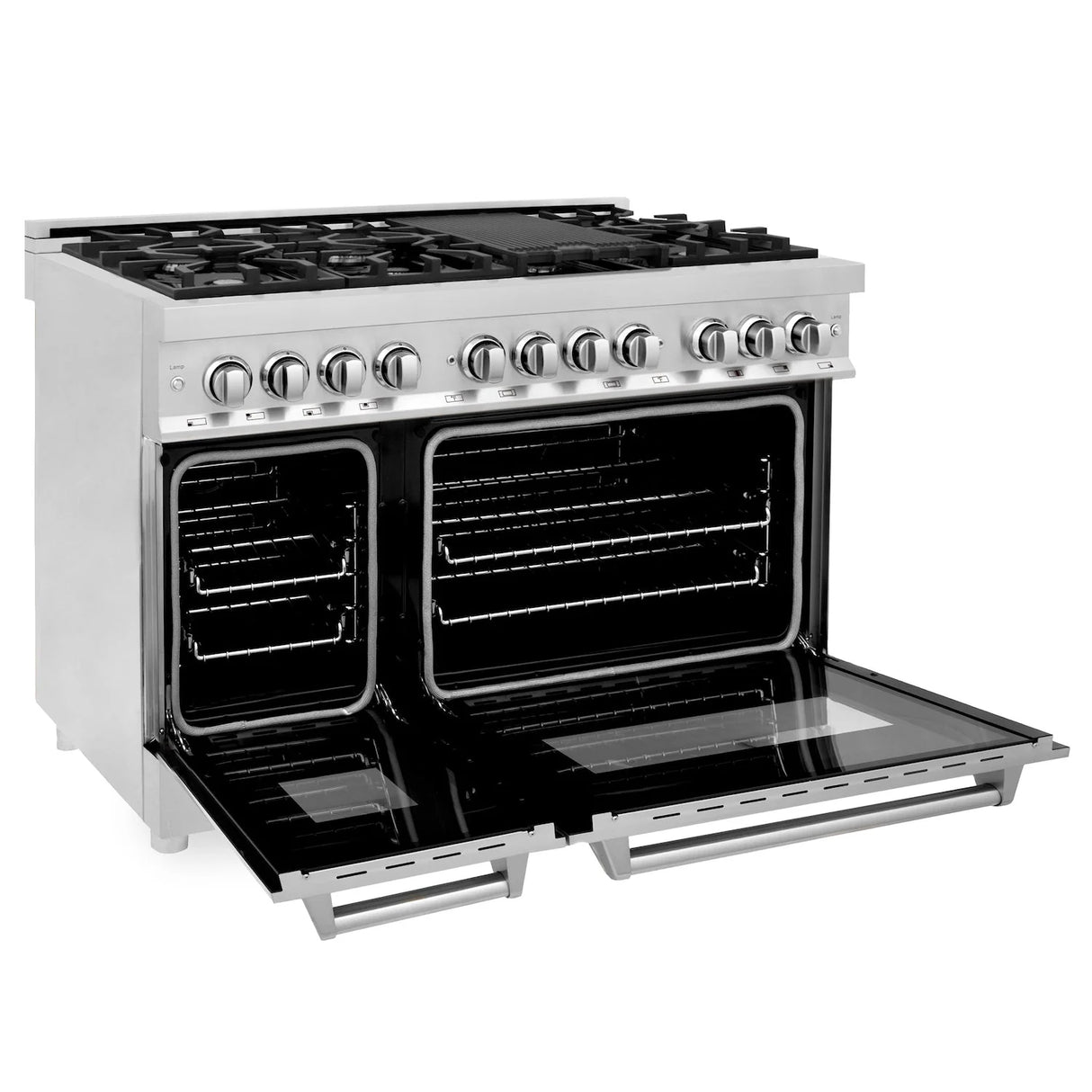 ZLINE 48" 6.0 cu. ft. Electric Oven and Gas Cooktop Dual Fuel Range with Griddle