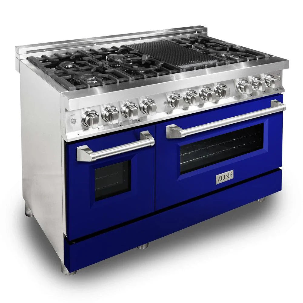 ZLINE 48" Dual Fuel Range with Gas Stove and Electric Oven (RA-BG-48)