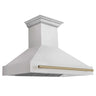 ZLINE 48" Autograph Edition Fingerprint Resistant Stainless Steel Range Hood and Handle