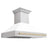 ZLINE 48" Autograph Edition Fingerprint Resistant Stainless Steel Range Hood with White Matte Shell and Handle