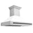 ZLINE 48" Autograph Edition Fingerprint Resistant Stainless Steel Range Hood with White Matte Shell and Handle