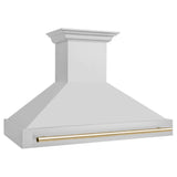 ZLINE 48" Autograph Edition Stainless Steel Range Hood with Stainless Steel Shell and Handle