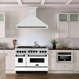 ZLINE 48" Autograph Edition Stainless Steel Range Hood with Stainless Steel Shell and Handle