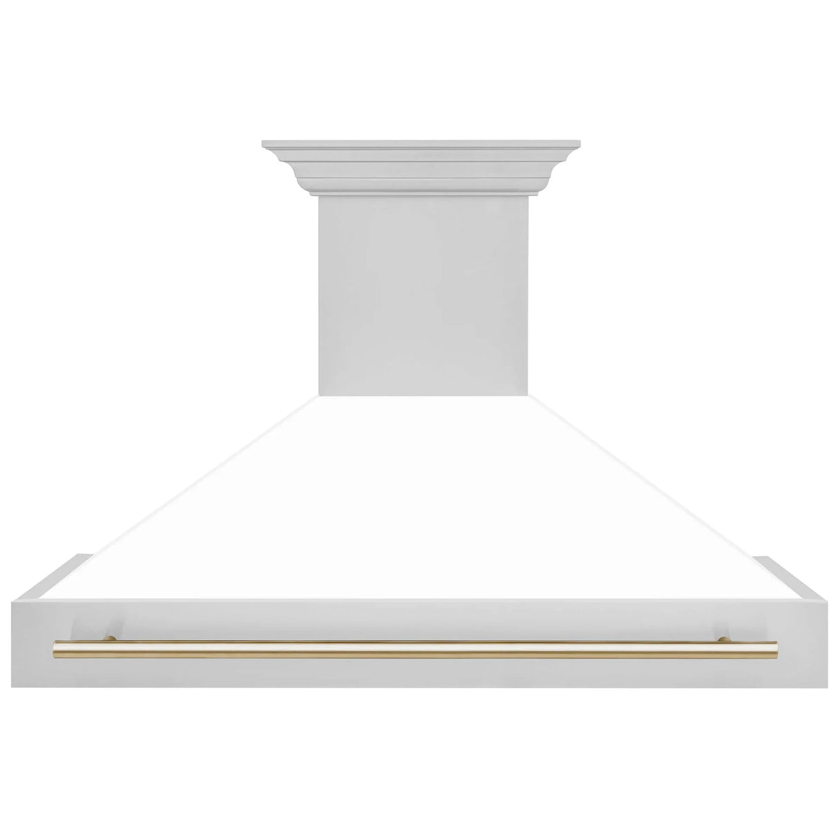 ZLINE 48" Autograph Edition Stainless Steel Range Hood with White Matte Shell and Handle