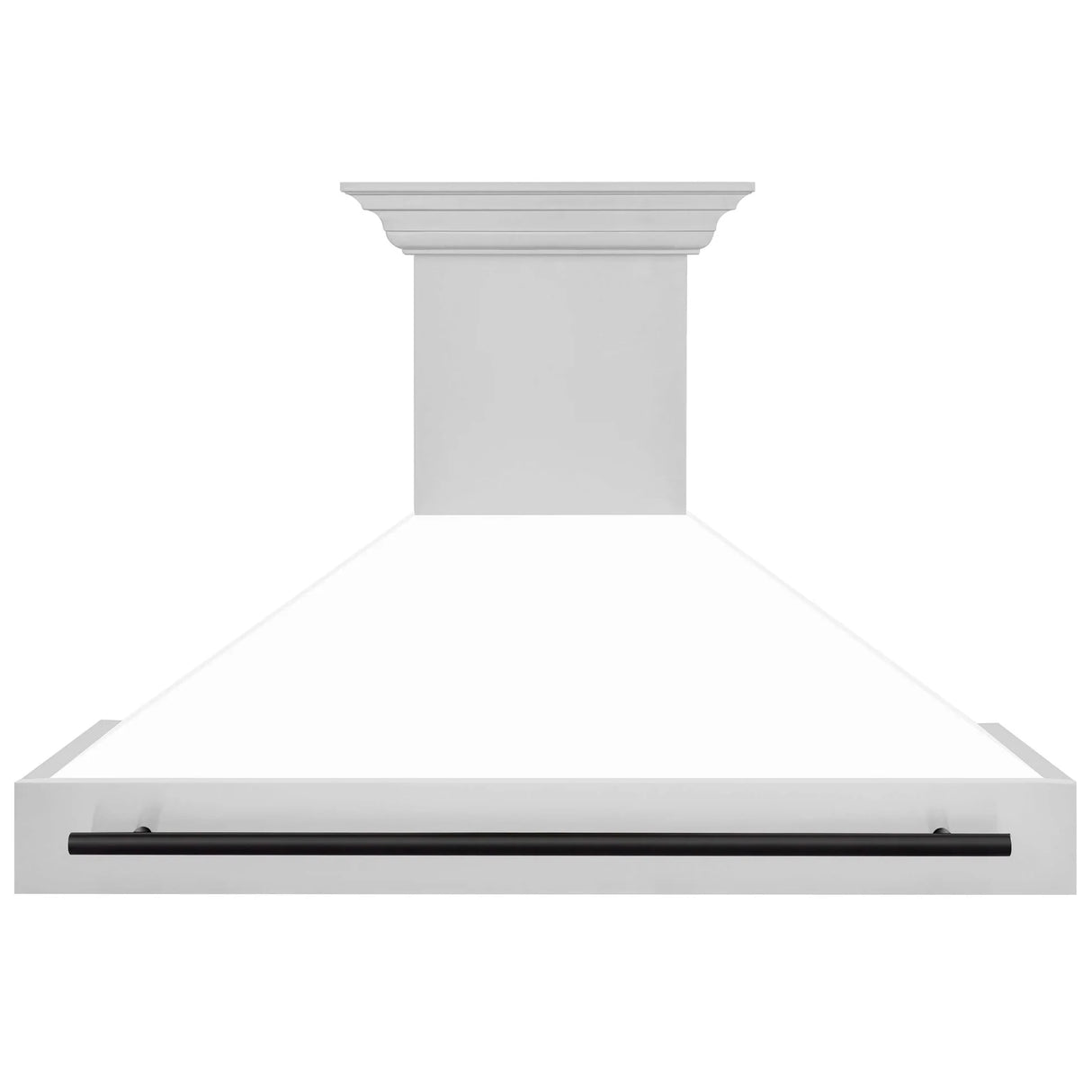 ZLINE 48" Autograph Edition Stainless Steel Range Hood with White Matte Shell and Handle