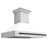 ZLINE 48" Autograph Edition Stainless Steel Range Hood with White Matte Shell and Handle