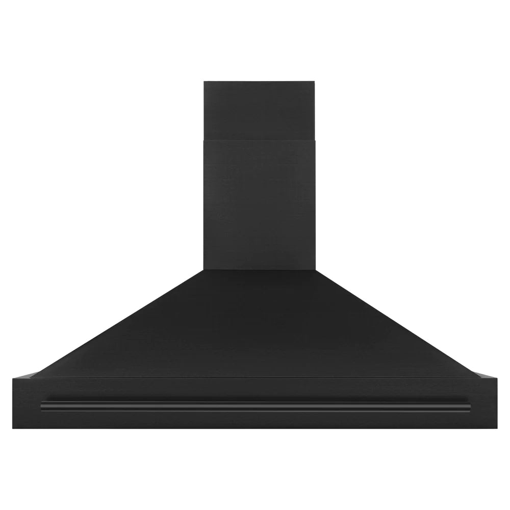 ZLINE 48" Black Stainless Steel Range Hood with Black Stainless Steel Handle