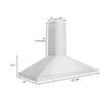 ZLINE 48" Convertible Vent Wall Mount Range Hood in Stainless Steel (KB-48)