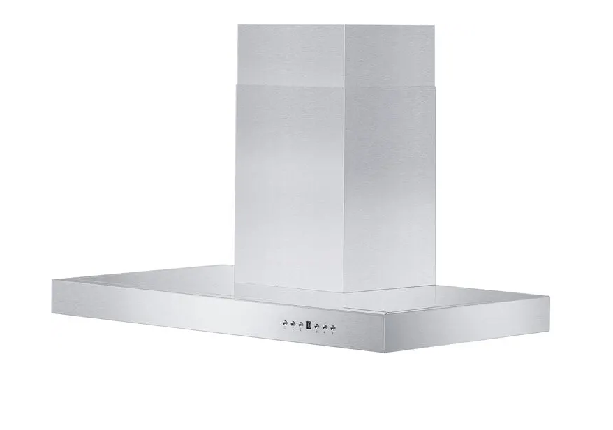 ZLINE 48" Convertible Vent Wall Mount Range Hood in Stainless Steel with Crown Molding