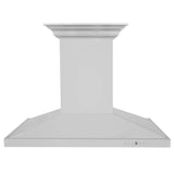 ZLINE 48" CrownSound™ Ducted Vent Island Mount Range Hood in Stainless Steel with Built-in Bluetooth Speakers