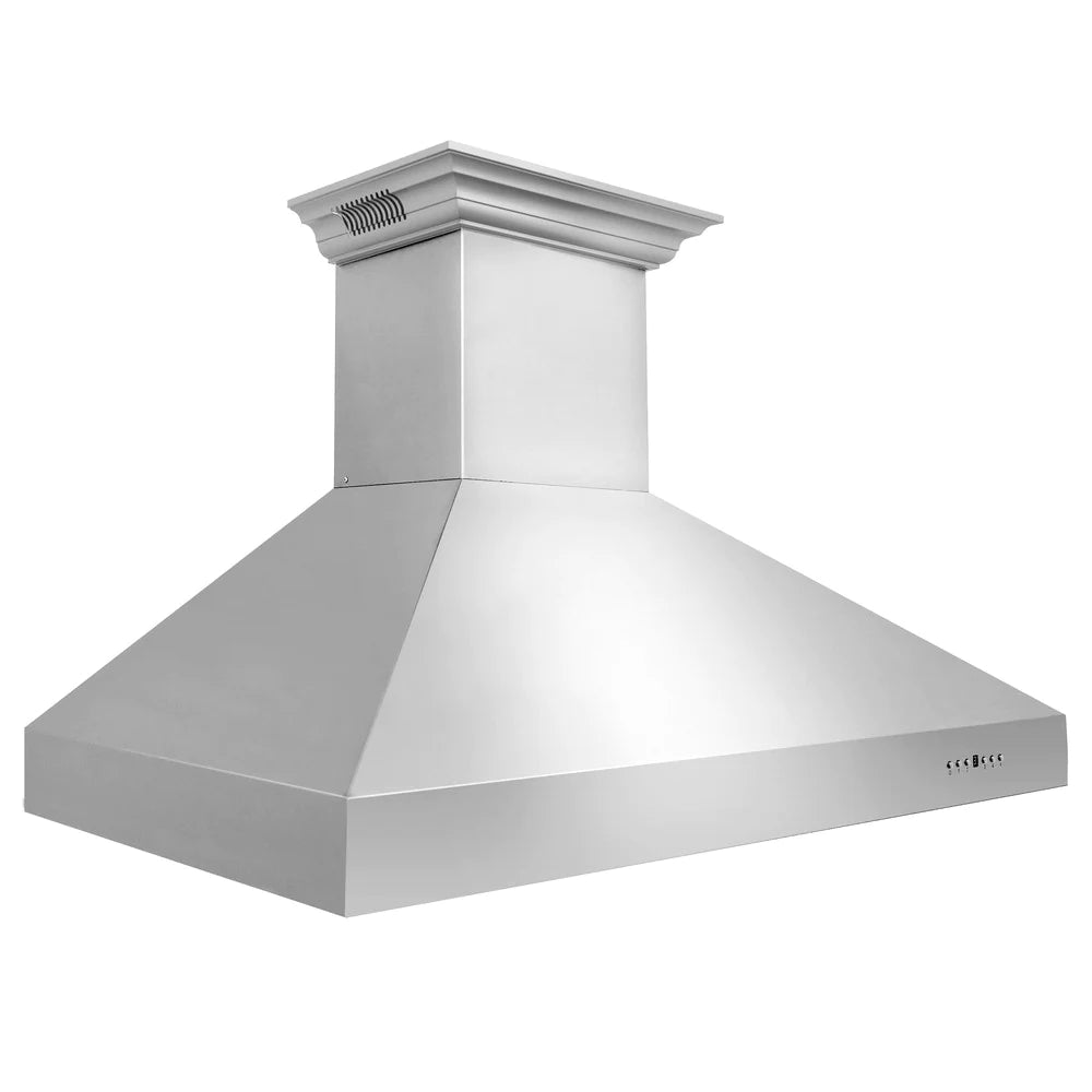 ZLINE 48" CrownSound™ Ducted Vent Wall Mount Range Hood in Stainless Steel with Built-in Bluetooth Speakers