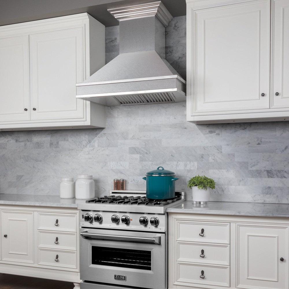 ZLINE 48" Designer Series Ducted Wall Mount Range Hood in Fingerprint Resistant Stainless Steel