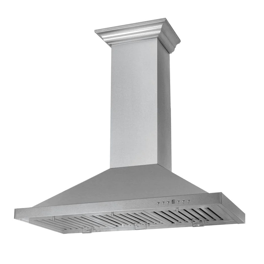 ZLINE 48" Designer Series Convertible Vent Wall Mount Range Hood in DuraSnow Stainless Steel