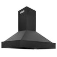 ZLINE 48" Convertible Vent Black Stainless Steel Wall Mount Range Hood