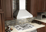 ZLINE 54" Professional Convertible Vent Wall Mount Range Hood in Stainless Steel left view