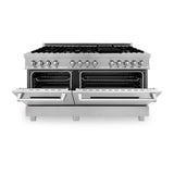 ZLINE 60" 7.4 cu. ft. Dual Fuel Range with Gas Stove and Electric Oven in DuraSnow Stainless Steel