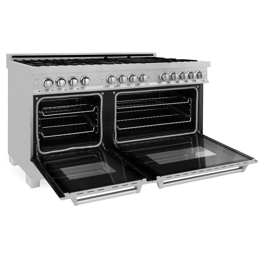 ZLINE 60" 7.4 cu. ft. Dual Fuel Range with Gas Stove and Electric Oven in DuraSnow Stainless Steel