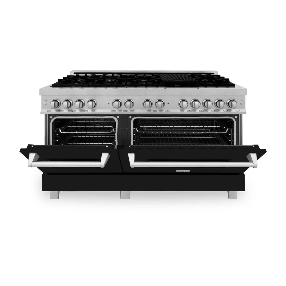 ZLINE 60" 7.4 cu. ft. Dual Fuel Range with Gas Stove and Electric Oven in DuraSnow Stainless Steel