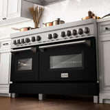 ZLINE 60" 7.4 cu. ft. Dual Fuel Range with Gas Stove and Electric Oven in DuraSnow Stainless Steel