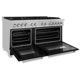 ZLINE 60" 7.4 cu. ft. Dual Fuel Range with Gas Stove and Electric Oven in DuraSnow Stainless Steel