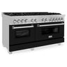 ZLINE 60" 7.4 cu. ft. Dual Fuel Range with Gas Stove and Electric Oven in DuraSnow Stainless Steel