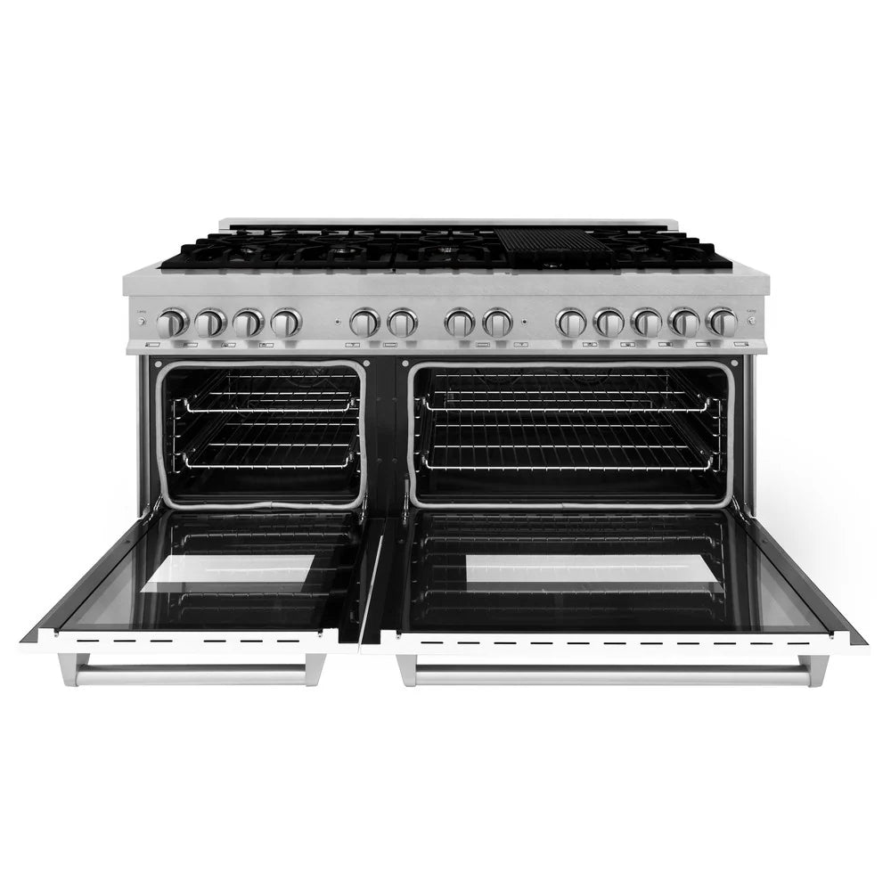 ZLINE 60" 7.4 cu. ft. Dual Fuel Range with Gas Stove and Electric Oven in DuraSnow Stainless Steel