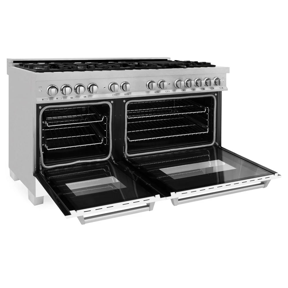 ZLINE 60" 7.4 cu. ft. Dual Fuel Range with Gas Stove and Electric Oven in DuraSnow Stainless Steel