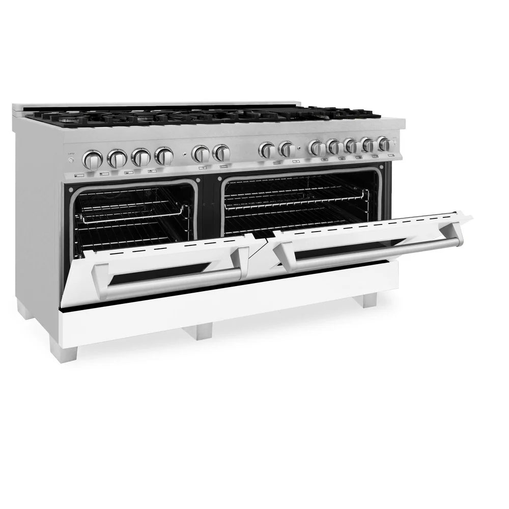 ZLINE 60" 7.4 cu. ft. Dual Fuel Range with Gas Stove and Electric Oven in DuraSnow Stainless Steel