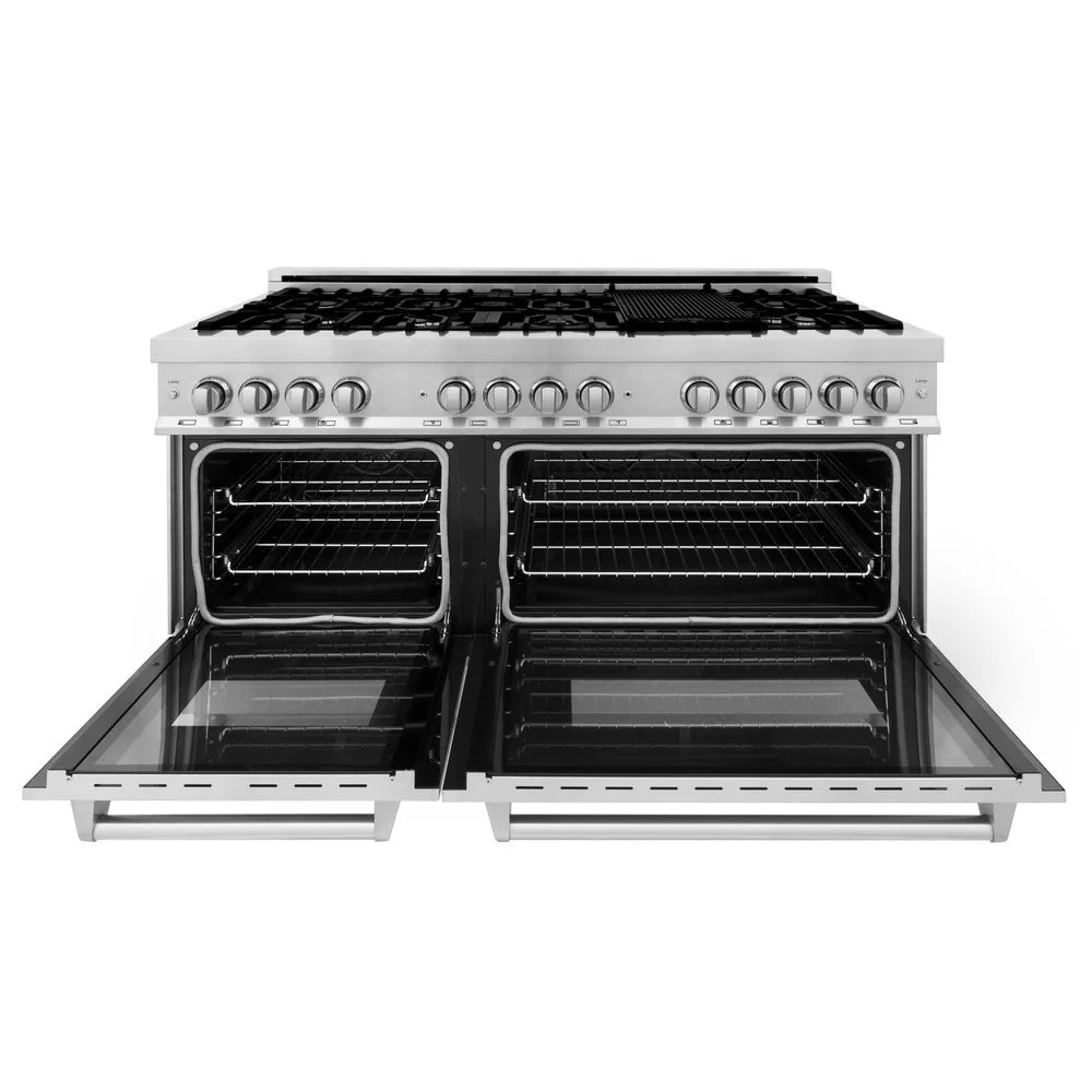 ZLINE 60" 7.4 cu. ft. Dual Fuel Range with Gas Stove and Electric Oven in Stainless Steel