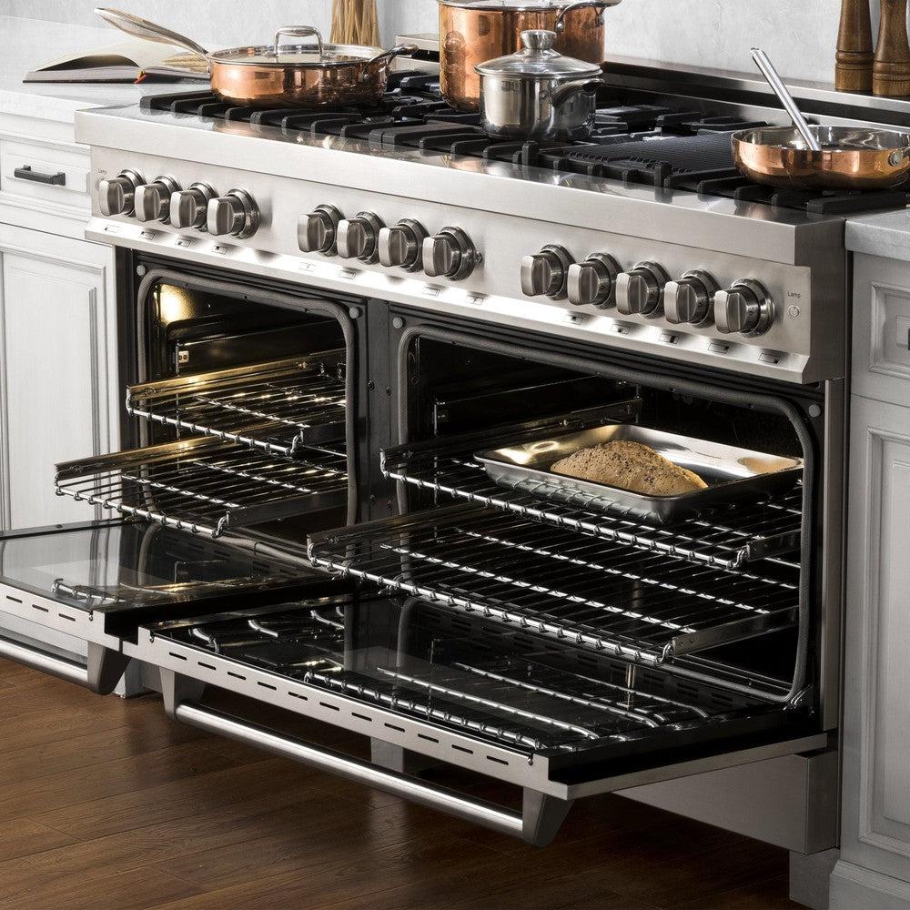 ZLINE 60" 7.4 cu. ft. Dual Fuel Range with Gas Stove and Electric Oven in Stainless Steel