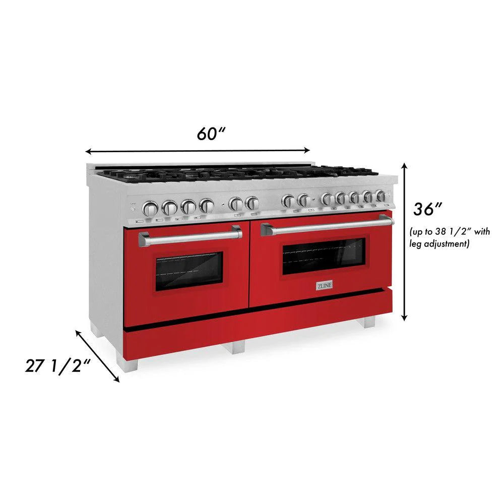 ZLINE 60" 7.4 cu. ft. Dual Fuel Range with Gas Stove and Electric Oven in Stainless Steel