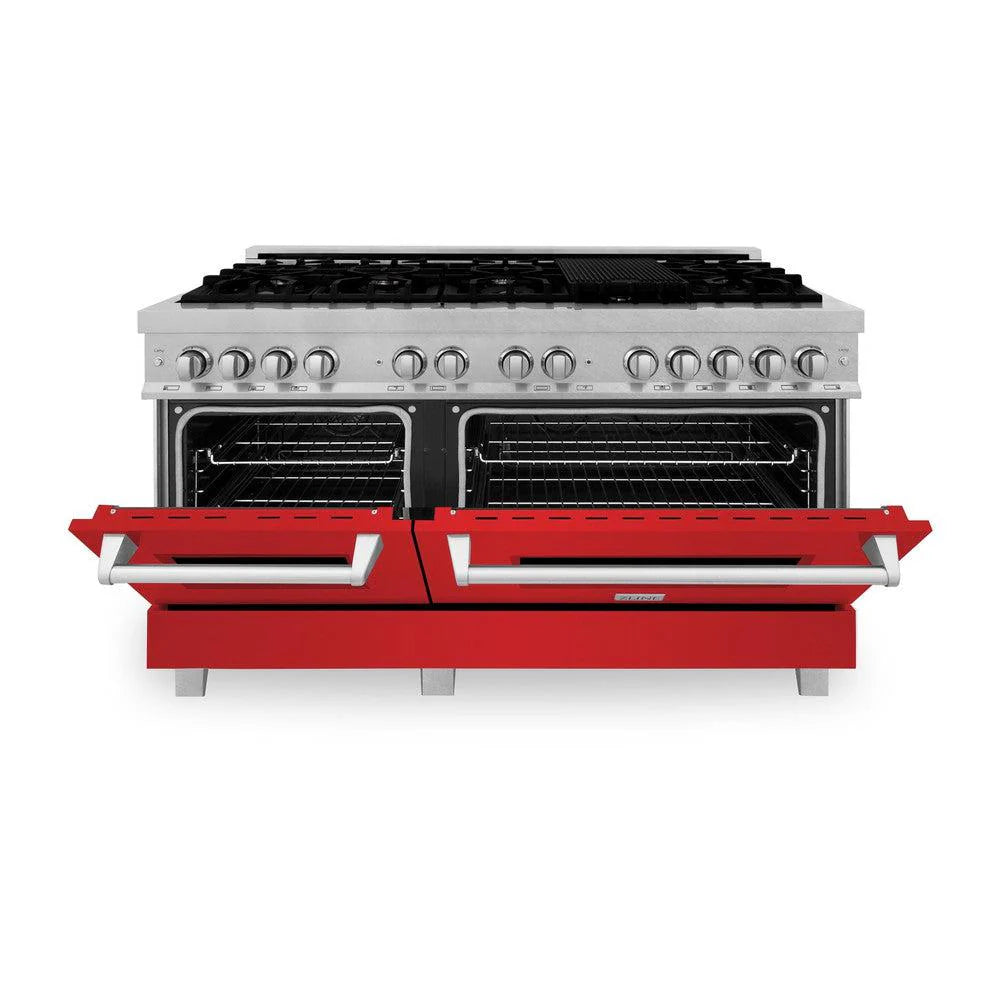 ZLINE 60" 7.4 cu. ft. Dual Fuel Range with Gas Stove and Electric Oven in Stainless Steel