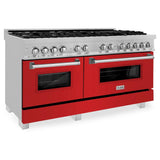 ZLINE 60" 7.4 cu. ft. Dual Fuel Range with Gas Stove and Electric Oven in Stainless Steel