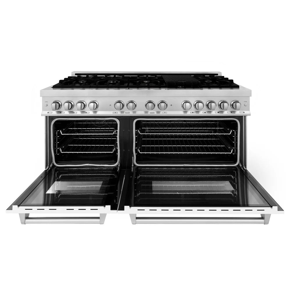 ZLINE 60" 7.4 cu. ft. Dual Fuel Range with Gas Stove and Electric Oven in Stainless Steel