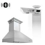 ZLINE 60" CrownSound™Ducted Vent Wall Mount Range Hood in Stainless Steel with Built-in Bluetooth Speakers