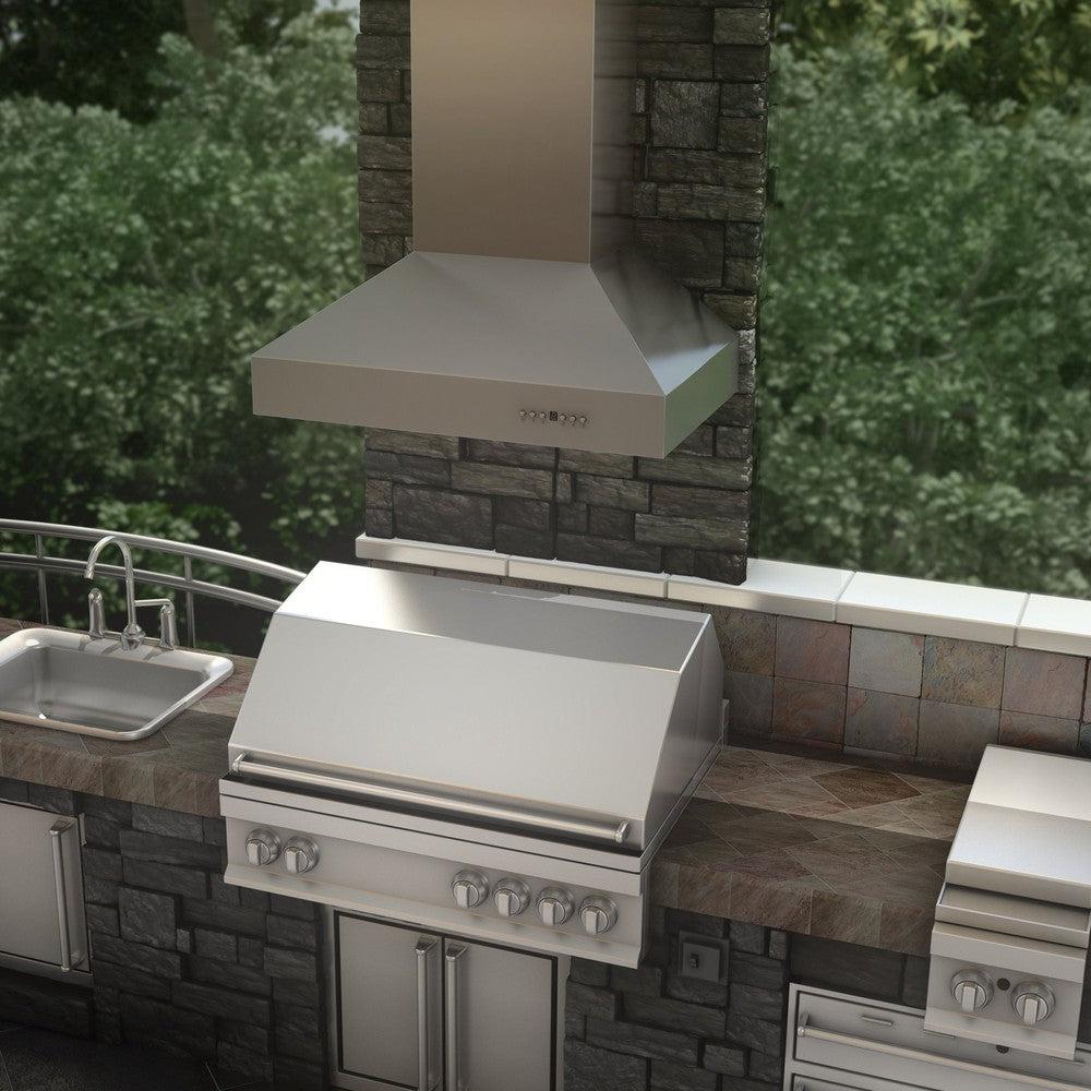 ZLINE 60" Ducted Wall Mount Range Hood in Outdoor Approved Stainless Steel