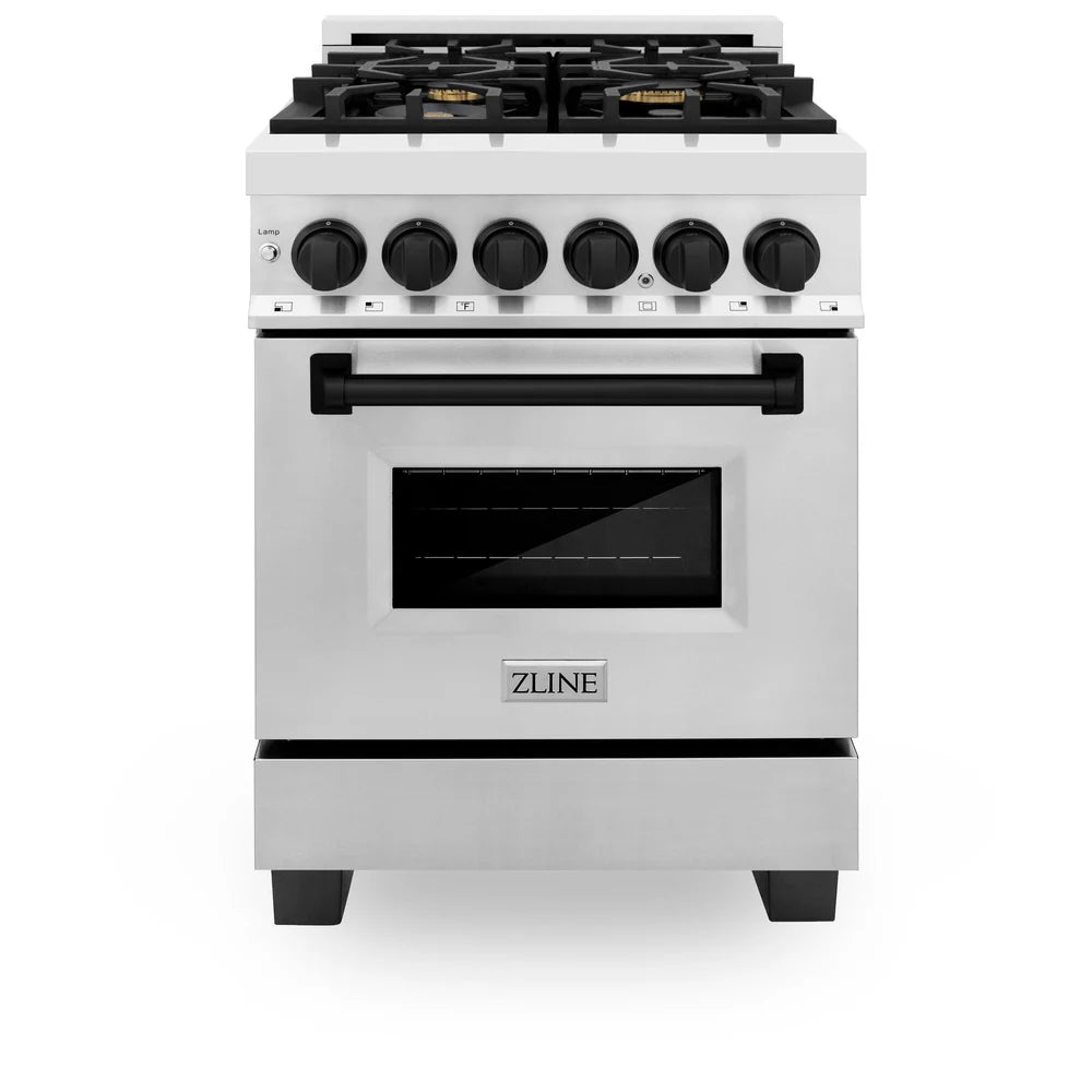 ZLINE Autograph Edition 24" 2.8 cu. ft. Dual Fuel Range with Gas Stove and Electric Oven in Stainless Steel