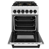 ZLINE Autograph Edition 24" 2.8 cu. ft. Dual Fuel Range with Gas Stove and Electric Oven in Stainless Steel