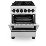 ZLINE Autograph Edition 24" 2.8 cu. ft. Dual Fuel Range with Gas Stove and Electric Oven in Stainless Steel