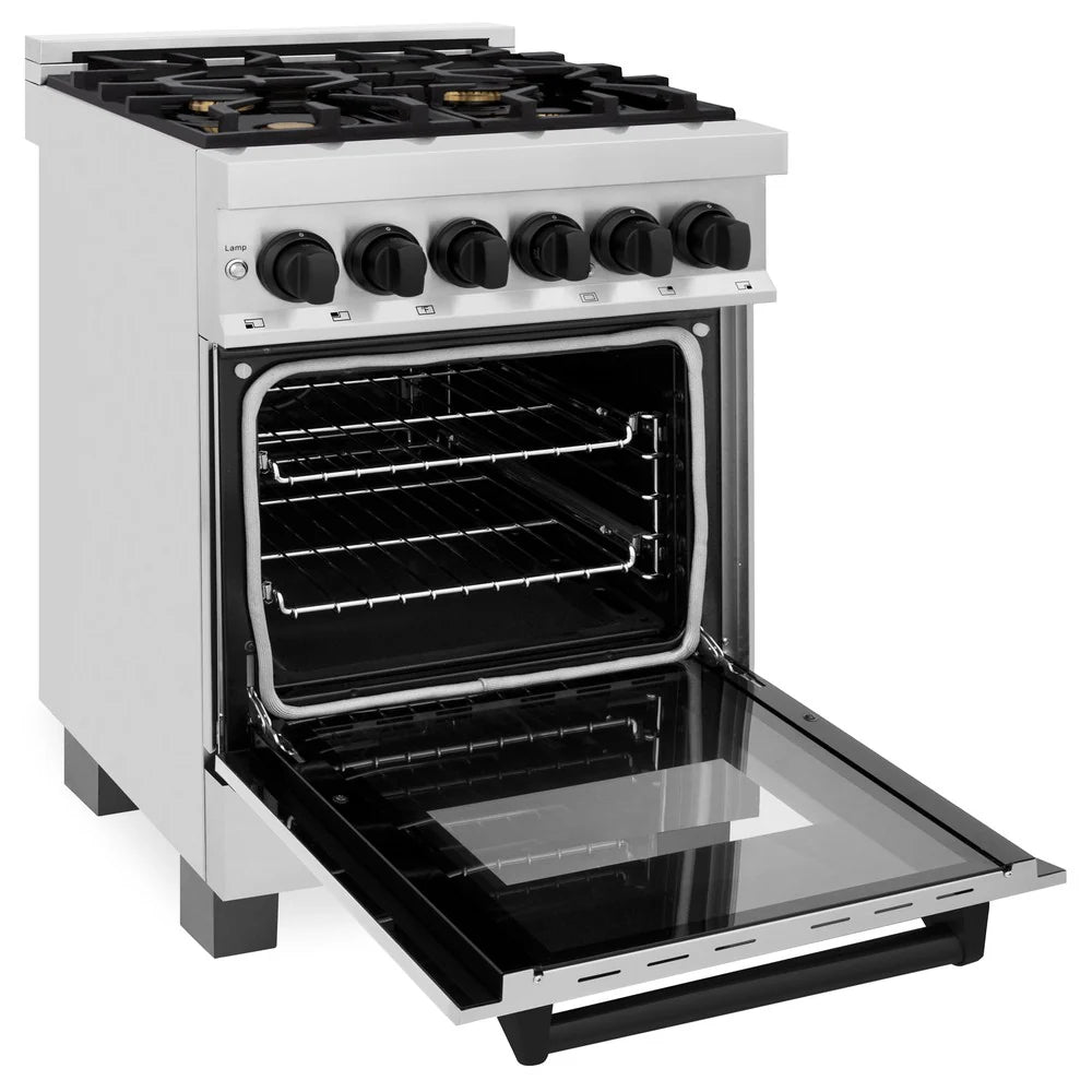 ZLINE Autograph Edition 24" 2.8 cu. ft. Dual Fuel Range with Gas Stove and Electric Oven in Stainless Steel