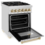 ZLINE Autograph Edition 24" 2.8 cu. ft. Dual Fuel Range with Gas Stove and Electric Oven in Stainless Steel