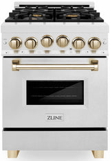 ZLINE Autograph Edition 24" 2.8 cu. ft. Range with Gas Stove and Gas Oven in DuraSnow Stainless Steel