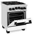 ZLINE Autograph Edition 24" 2.8 cu. ft. Range with Gas Stove and Gas Oven in Stainless Steel with White Matte Door